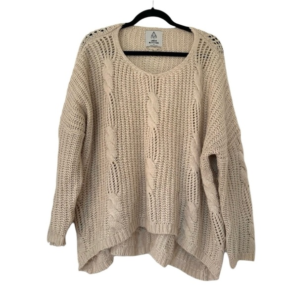 UNIF Sweaters - UNIF x Urban Outfitters Women’s Cable Knit Sweater Relaxed Fit Cream Size Small